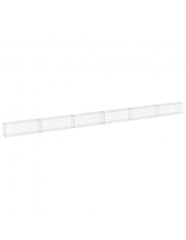 Gabbione con Copertura in Acciaio Zincato 900x30x50 cm