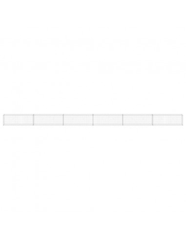 Gabbione con Copertura in Acciaio Zincato 900x30x50 cm