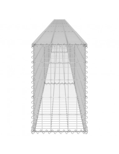 Gabbione con Copertura in Acciaio Zincato 900x30x50 cm