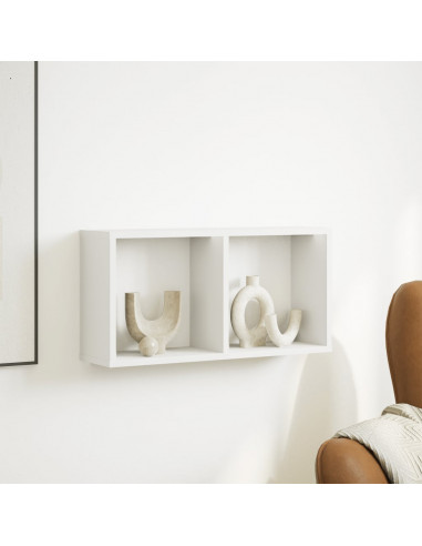 Mobile a Parete 60x16x30 cm Bianco in Legno Multistrato