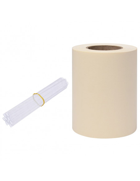 Recinzione Frangivento da Giardino PVC 35x0,19 m Crema