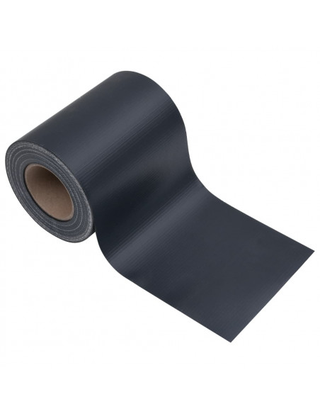 Recinzione Frangivento Giardino PVC 35x0,19m Grigio Scuro Opaco