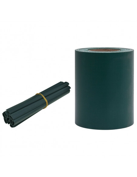 Recinzione Frangivento da Giardino PVC 35x0,19 m Verde Opaco