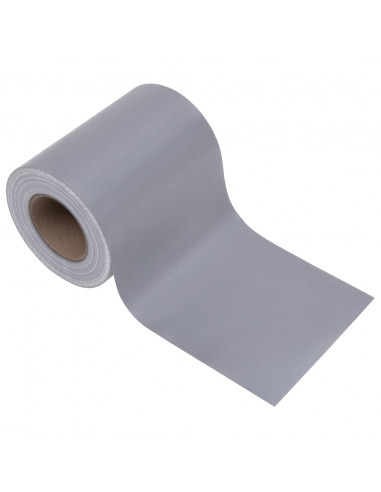 Recinzione Frangivento da Giardino PVC 35x0,19m Grigio Chiaro
