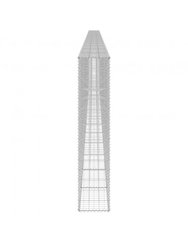 Gabbione con Copertura in Acciaio Zincato 900x30x150 cm