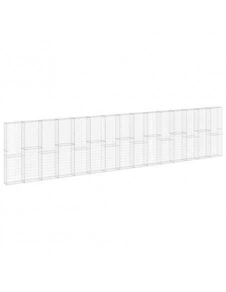 Gabbione in Acciaio Zincato Coperto 900x30x200 cm