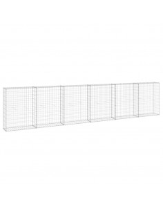 Gabbione con Copertura in Acciaio Zincato 300x30x100 cm 2