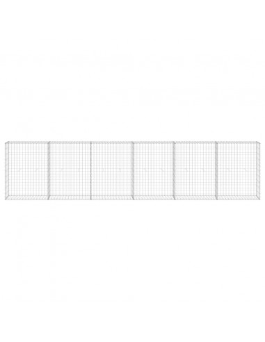 Gabbione con Copertura in Acciaio Zincato 300x30x100 cm