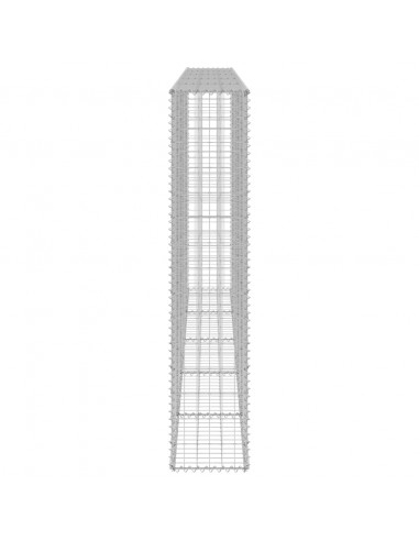 Gabbione con Copertura in Acciaio Zincato 300x30x150 cm