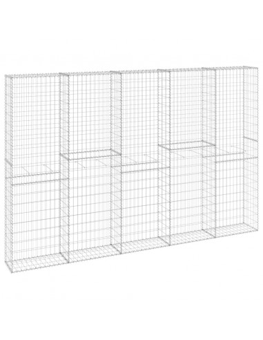 Gabbione in Acciaio Zincato Coperto 300x30x200 cm