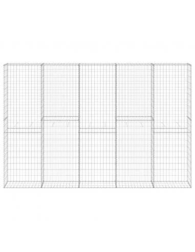 Gabbione in Acciaio Zincato Coperto 300x30x200 cm
