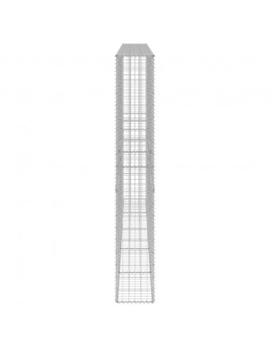 Gabbione in Acciaio Zincato Coperto 300x30x200 cm