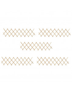 Recinzione a Traliccio 5 pz in Legno di Abete 180x30 cm 2