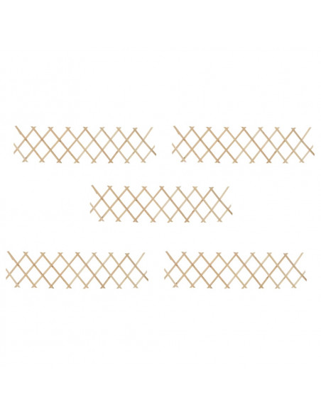 Recinzione a Traliccio 5 pz in Legno di Abete 180x30 cm