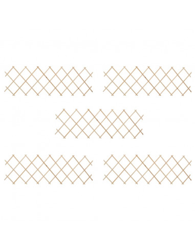 Recinzione a Traliccio 5 pz in Legno di Abete 180x80 cm