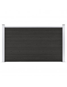 Pannello di Recinzione in WPC 180x105 cm Grigio 2