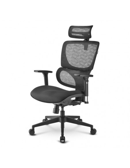 SHARKOON SEDIA OFFICE, FABRIC SEAT BASE, CLASS-4 GASLIFT, 3D ARMREST  HEADREST, 5 HEIGHTS ADJUSTABL
