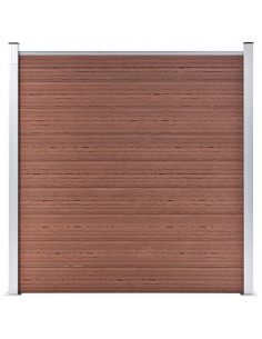 Pannello di Recinzione in WPC 180x186 cm Marrone 2