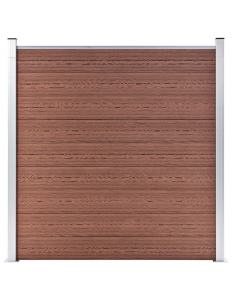 Pannello di Recinzione in WPC 180x186 cm Marrone