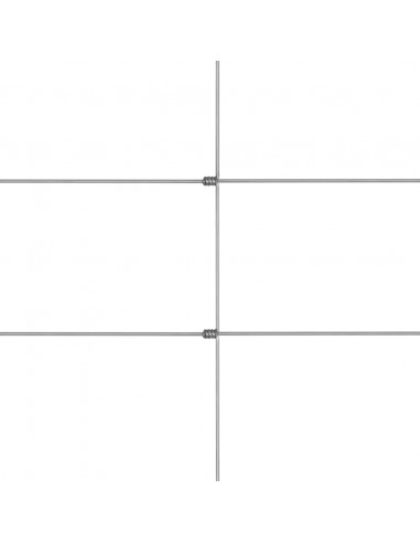 Recinzione da Giardino in Acciaio Zincato 50 m 150 cm Argento