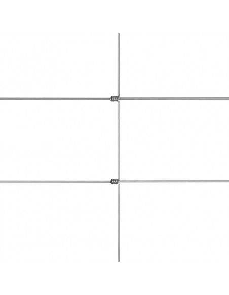 Recinzione da Giardino in Acciaio Zincato 50 m 150 cm Argento