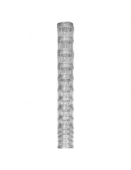 Recinzione da Giardino in Acciaio Zincato 50 m 150 cm Argento