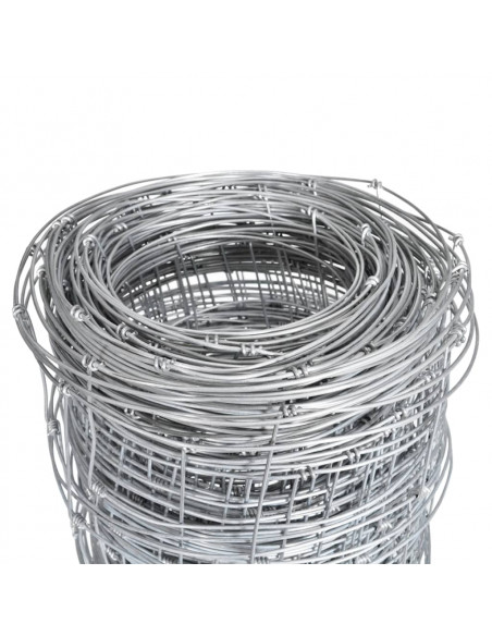 Recinzione da Giardino in Acciaio Zincato 50 m 150 cm Argento