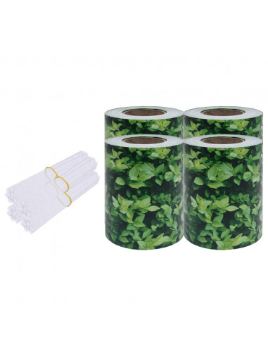 Recinzione Frangivento 4 pz in PVC 35x0,19 m Verde