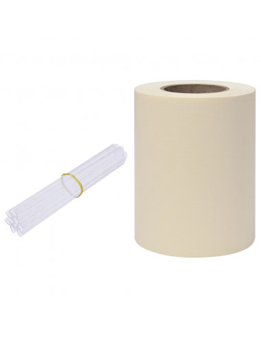 Recinzione Frangivento da Giardino PVC 70x0,19 m Crema