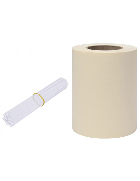 Recinzione Frangivento da Giardino PVC 70x0,19 m Crema