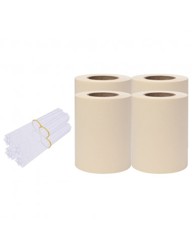 Recinzione Frangivento 4 pz in PVC 35x0,19 m Crema