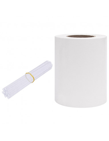Recinzione Frangivento da Giardino PVC 70x0,19 m Bianco