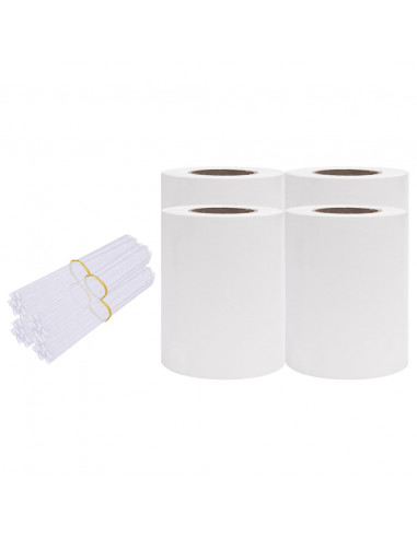 Recinzione Frangivento 4 pz in PVC 35x0,19m Bianco