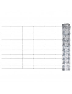 Recinzione da Giardino in Acciaio Zincato 50x1 m Argento 2