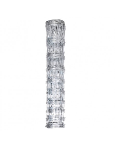 Recinzione da Giardino in Acciaio Zincato 50x1 m Argento