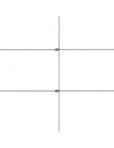 Recinzione da Giardino in Acciaio Zincato 50x1 m Argento