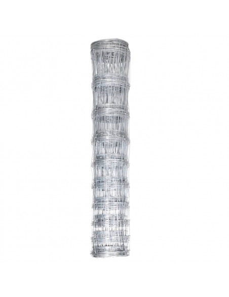 Recinzione da Giardino in Acciaio Zincato 50x1,2 m Argento