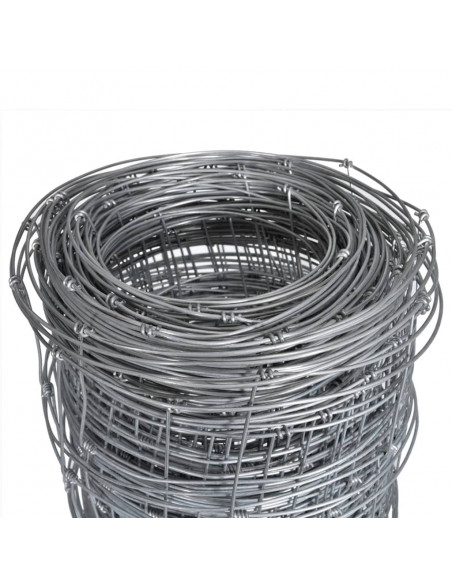 Recinzione da Giardino in Acciaio Zincato 50x1,2 m Argento