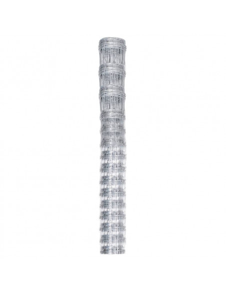 Recinzione da Giardino in Acciaio Zincato 50x1,6 m Argento