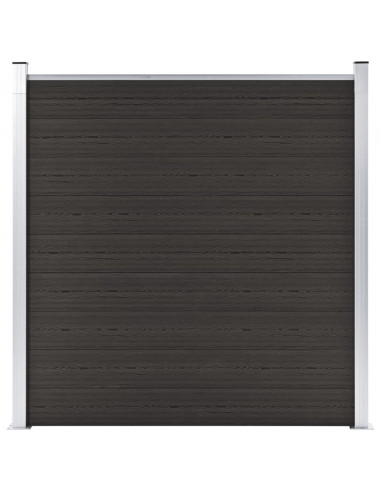 Pannello di Recinzione in WPC 180x186 cm Nero