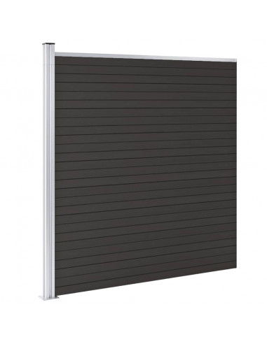Pannello di Recinzione in WPC 175x186 cm Nero