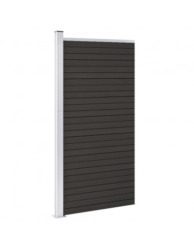 Pannello di Recinzione in WPC 95x186 cm Grigio