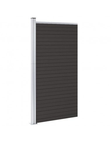 Pannello di Recinzione in WPC 95x186 cm Nero