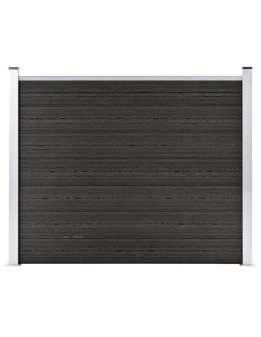 Pannello di Recinzione in WPC 180x146 cm Grigio 2