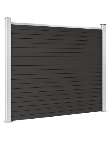 Pannello di Recinzione in WPC 180x146 cm Grigio