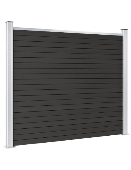 Pannello di Recinzione in WPC 180x146 cm Grigio