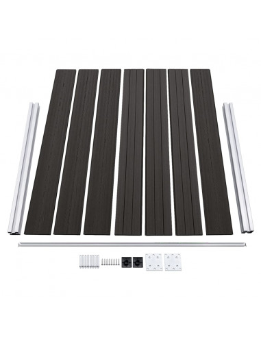 Pannello di Recinzione in WPC 180x146 cm Grigio