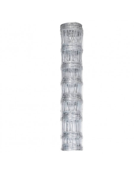 Recinzione da Giardino in Acciaio Zincato 50x1 m Argento