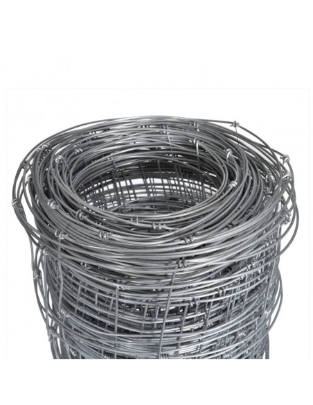Recinzione da Giardino in Acciaio Zincato 50x1 m Argento