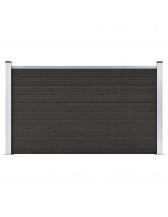Pannello di Recinzione in WPC 180x105 cm Nero 2